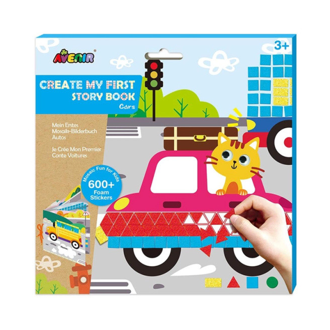 Setul creativ „Creează prima mea carte – Mașini” AVENIR