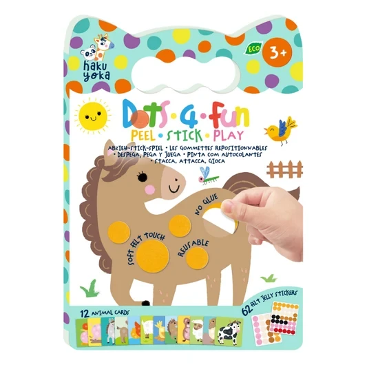 Set de abțibilduri reutilizabile Animale de la fermă Haku Yoka