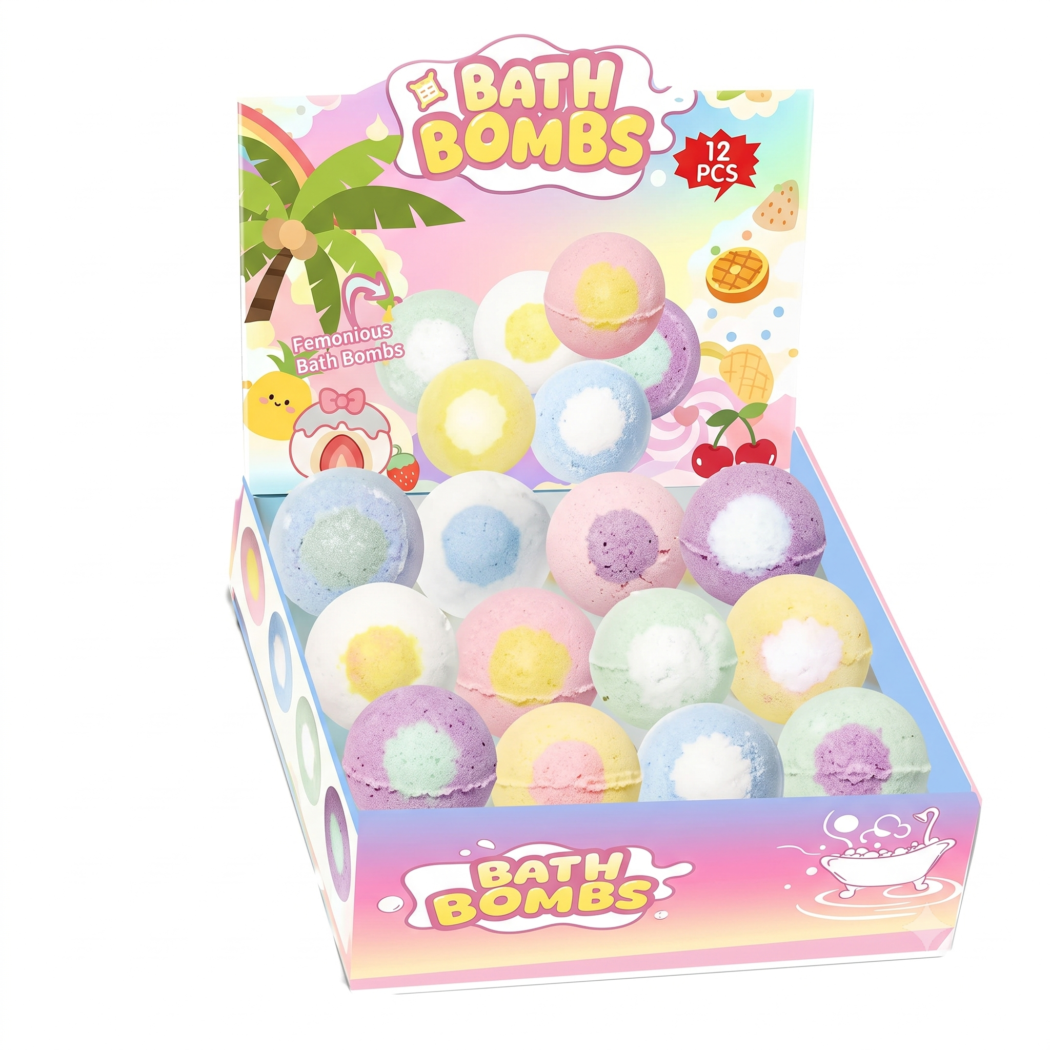 Bila efervescentă de baie 4,8 cm 60 g cu surpriză Food