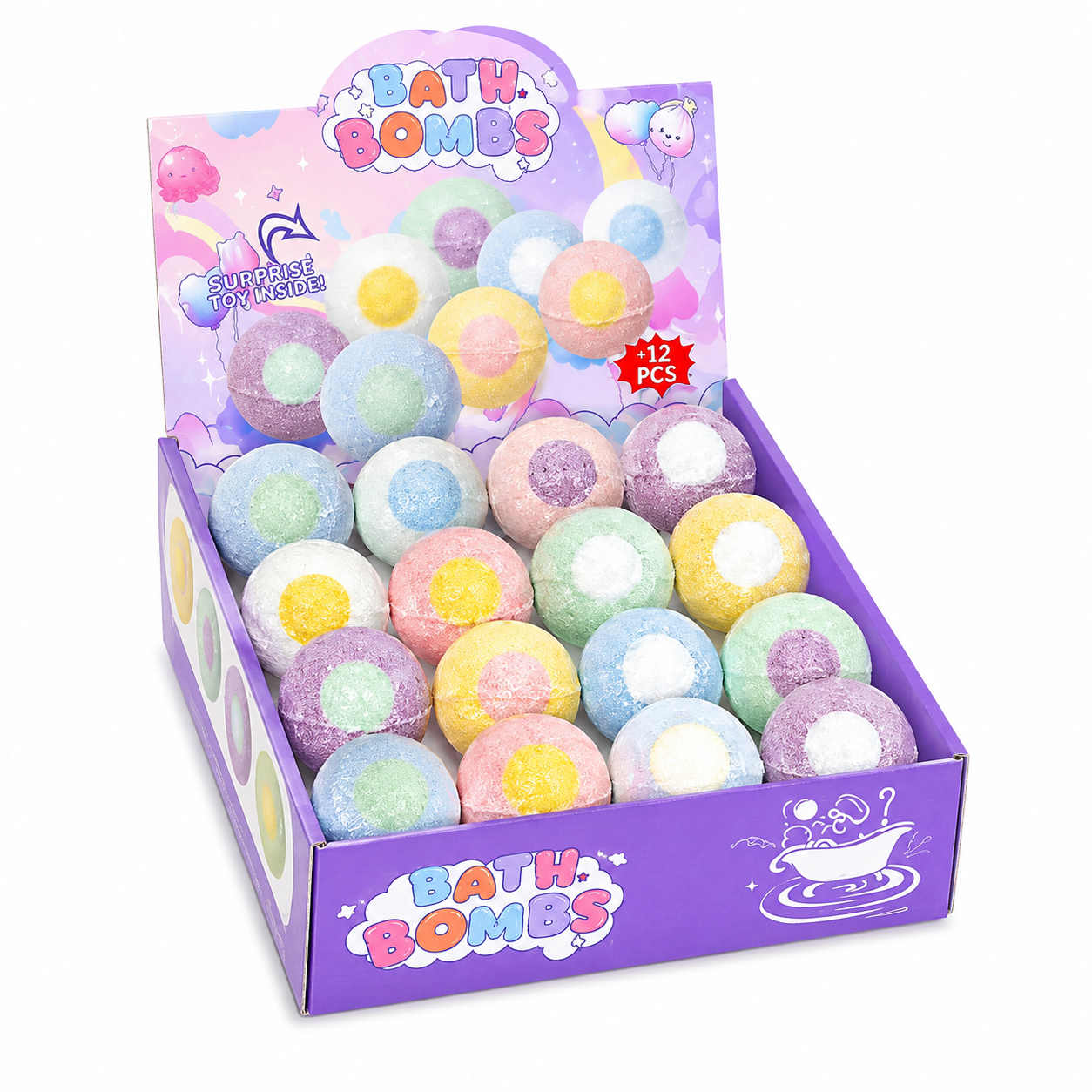 Bila efervescentă de baie 4,8 cm 60 g cu surpriză Lumea Subacvatică