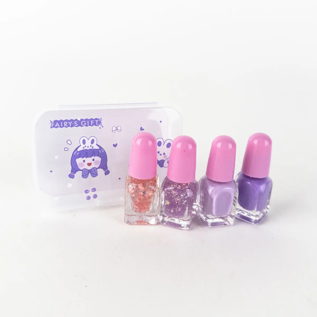 Kids Nail Polish Set 4 Pieces in Storage Case