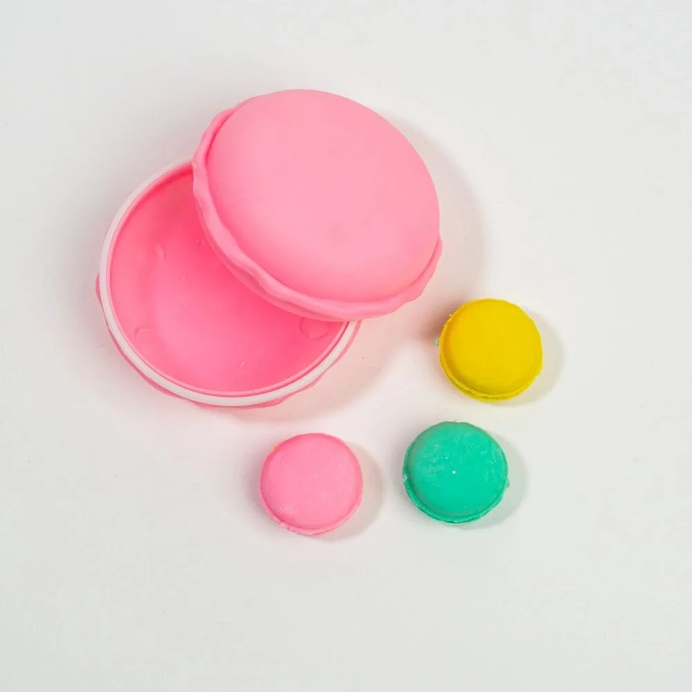 Radieră tip macaron în cutie (3 bucăți)