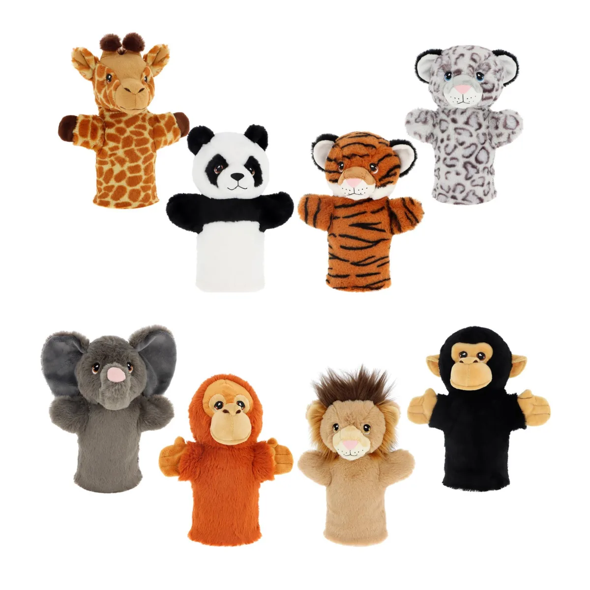 Keel Toys Keeleco Wild Hand Puppets (27 cm, Assorted 8 Designs)