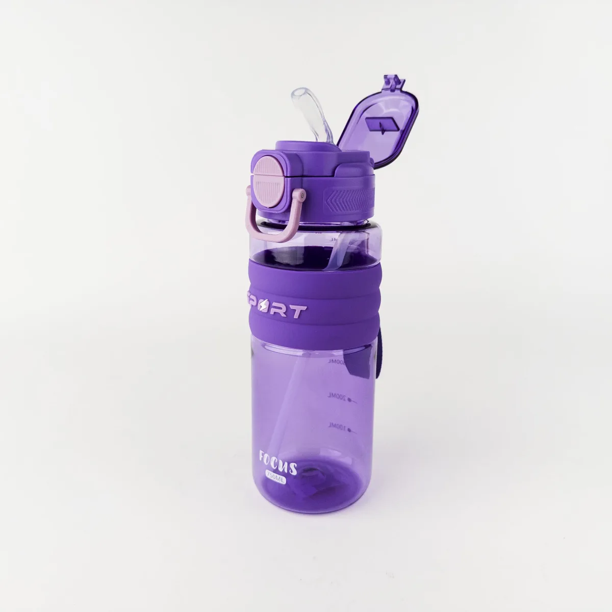 Sport New Water Bottle with Straw 750 ml