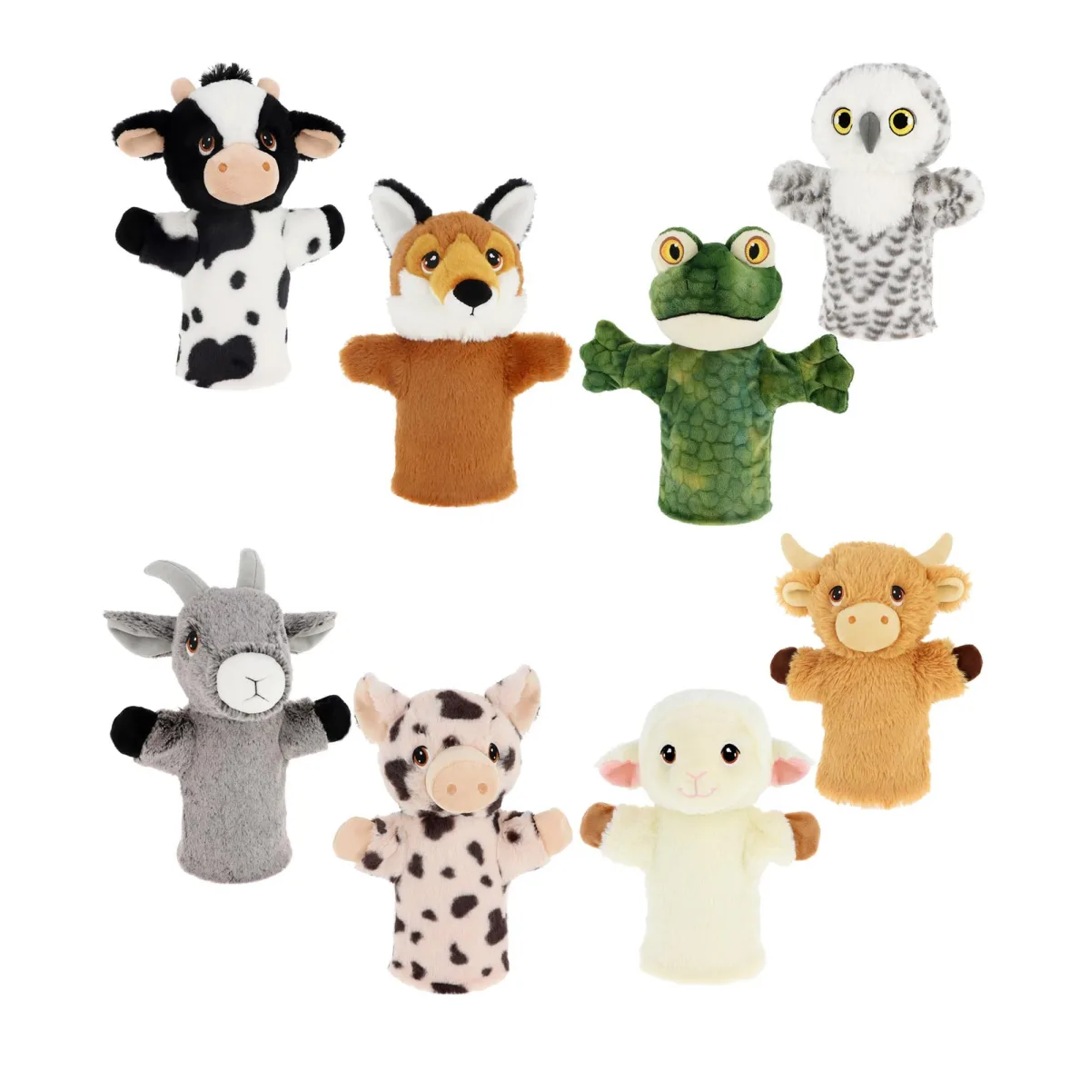 Keel Toys Keeleco Farm Hand Puppets (27 cm, Assorted 8 Designs)
