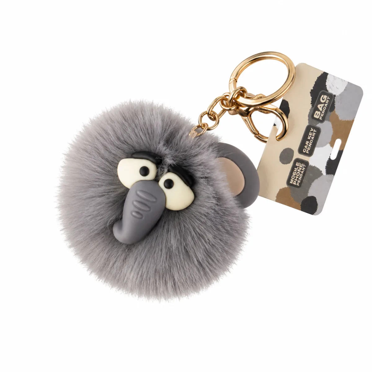 POMPOM Elephant Keychain ZF7577-0-1