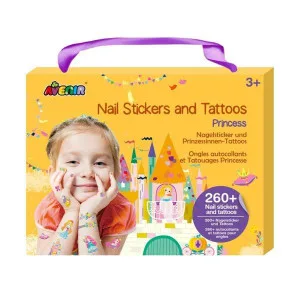 Set Fancy Me Autocolante pentru unghii și tatuaje temporare „Prințesă” AVENIR